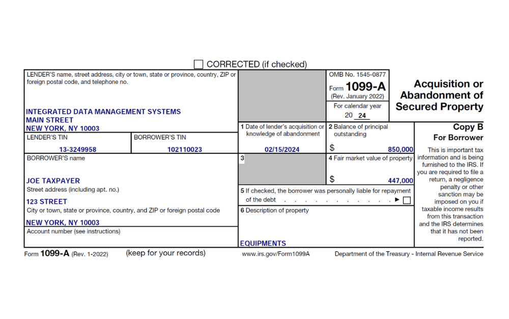 form 1099A
